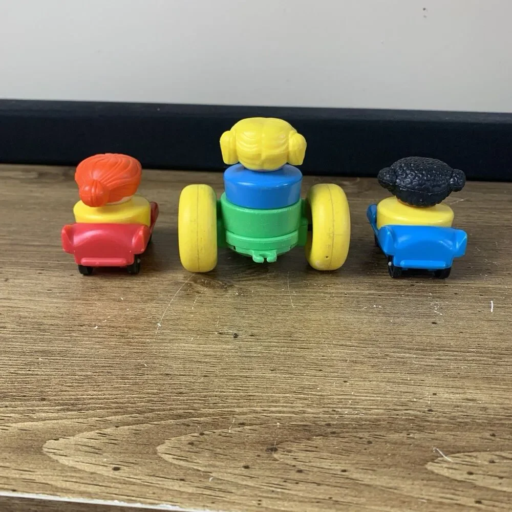 Vintage Fisher Price Little People Farm Tractor, Cars + Chunky Figures 1990